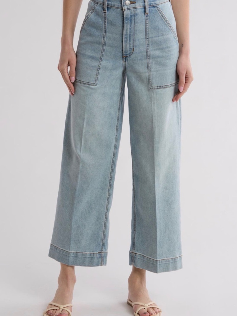 Joe's Jeans Light Wash Wide-Leg Flare Jeans